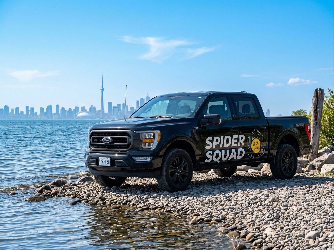 Spider Squad service truck - Ontario licensed pest control subcontractor network